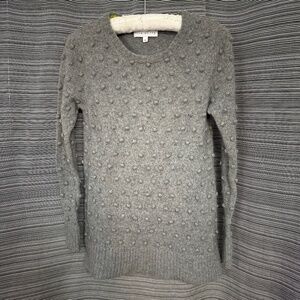 Lisa Perry Grey Cashmere/Merino Wool Long Sleeve Sweater Size XS